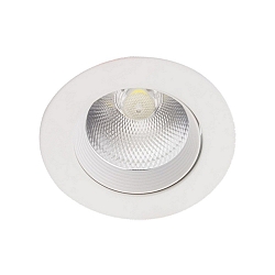 LED Recessed Downlight, 12W, 3000K, 1000lm, IP20, swivelling, white
