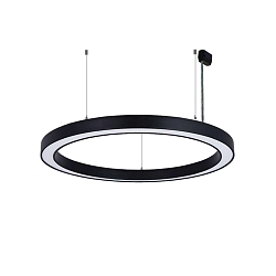 Pendelarmatuur � 62CM DALI aanstuurbaar, CCT Switch, direct, UGR < 19, ring vorm IP40, zwart dimbaar