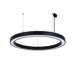 Pendelarmatuur � 80CM DALI aanstuurbaar, CCT Switch, direct, UGR < 19, ring vorm IP40, zwart dimbaar