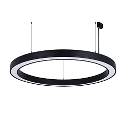 Pendelarmatuur � 133.5CM DALI aanstuurbaar, CCT Switch, direct, UGR < 19, ring vorm IP40, zwart dimbaar