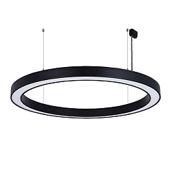 Pendelarmatuur � 150CM CCT Switch, direct / indirect, UGR < 19, multipower, ring vorm IP40, zwart dimbaar