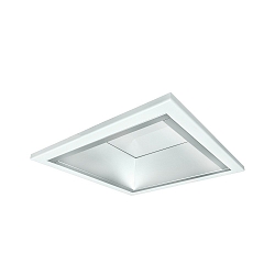 LED Recessed Downlight, 19W, 4000K, 2100lm, square, IP21, opal, white