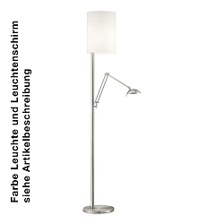 Staande lamp 952 met scharnierende arm, met LED-spot IP20, mat, messing, wit dimbaar