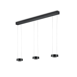 Pendelarmatuur ZERA-3 IP20, zwart dimbaar