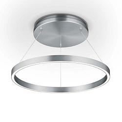 ceiling luminaire LISA-D with remote control, ring shape, nickel matt dimmable
