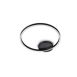 ceiling luminaire SOLEA round IP20, black dimmable