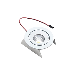 Recessed LED spot SR 68-LED, IP44, 350mA, CRi>90m UGR<19, gimbal swiveling 20�, 4.8W 2700K 35�, white