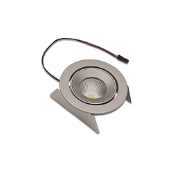 Recessed LED spot SR 68-LED, IP44, 350mA, CRi>90m UGR<19, gimbal swiveling 20�, 4.8W 4000K 35�, inox look
