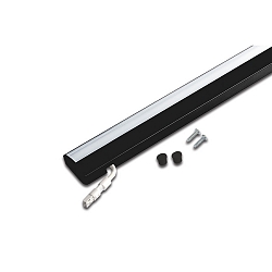 LED under-cabinet luminaire LED ModuLite F, IP20, 230V HVLCS, CRi>90, 60cm, with switch, 10W 3000K 950lm 120�, black