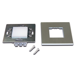 Wandinbouwarmatuur LED WALL F vierkant, zijdelingse straling, met diffuser IP20, rvs dimbaar