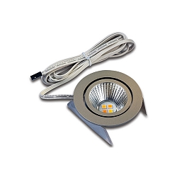 Recessed LED luminaire Dynamic SR 68-LED for BAP, IP44, LED 24, 6.5W 2700-5000K 420lm 40�, CRi>90, swiveling, inox