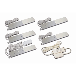 Onderbouwarmatuur S-PAD F incl. chauffeur, set van 5, met aanraakdimmer IP20