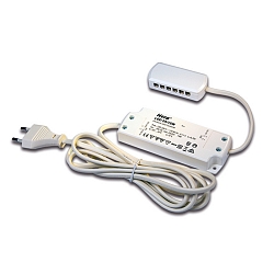 Transformer LED 24/15W Mains connection cable, 200cm with Europlug, 12-fold distributor