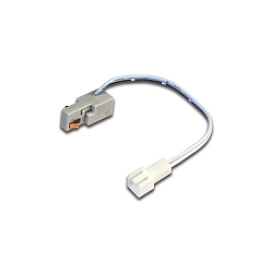 Luminaire adaptor for PS mini slot rail 24V with current conduction, 10cm, with LED 24 female plug / max. 48 W, anodised alu