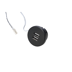 Contactdoos 24V 2-voudig, met adapter, zwart