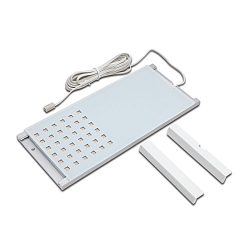 Flat LED under-cabinet luminaire LED L-Pad, LED24 connection, CRi>90, dimmable, 7.5W 3000K 480lm 110�, white