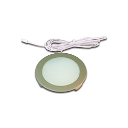 LED panel luminaire FR 68-LED, recessed/surface mount, round, IP44, LED24 connection, CRi>90, 4W 4000K 270lm 110°, matt chrome