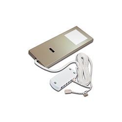 Onderbouwarmatuur LED SLIM-PAD F met sensor, met stekker, dimbaar IP20, rvs