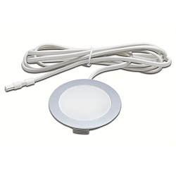 HV LED panel luminaire FR 68-LED, recessed/surface mount, IP20, 230V HVLCS, 3W 3000K 200lm 110�, matt chrome