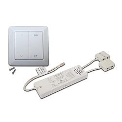Radio wandschakelaar DYNAMIC DIM+CCT ZIGBEE / ALEXA - 24V set van 1, kinetisch, ZigBee-besturingssignaaluitgang (WiFi)