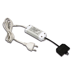Transformator LED 350 met stekker, 9-voudig, zwart, wit