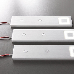 Onderbouwarmatuur CORTINA set van 3, dimbaar, instelbaar IP20, zilver dimbaar 7,2W 420lm 2900-6500K CRI 80 20cm