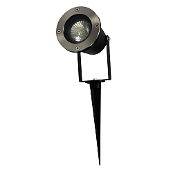 Lamp met grondpen YUYAO roteerbaar, met stekker, kantelbaar GU10 IP65, zwart 