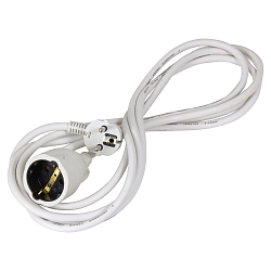 Protective contact extension, H05VV-F3G1,5mm�, with childlock, white