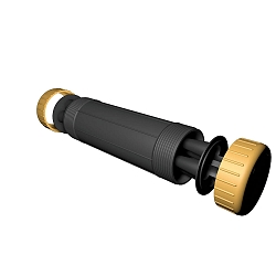 Aansluitbus waterdicht, geel, zwart