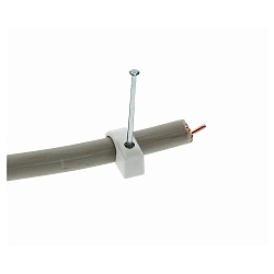 Cable clips 200 pack, flexible, for cable � 4-7mm, with pins 35 mm, gray