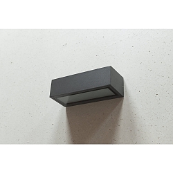Wandarmatuur voor buitenshuis MADURA up down, hoekig, instelbaar E27 IP54, antraciet dimbaar
