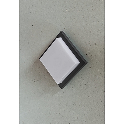 Wand- en plafondarmatuur MAKIRA vierkant IP54, antraciet 
