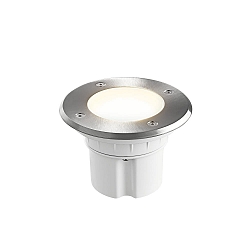 LED Floor recessed spot MESSINA, round, 90�, 9W, 3000K, 500lm, IP67, silver