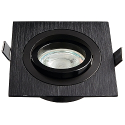 Downlight DL7801 hoekig, draaibaar GU5.3 und GU10 IP20, zwart dimbaar