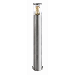 Padverlichting NAXOS cilindrisch, lang E27 IP44, rvs dimbaar