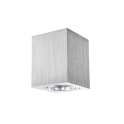 Downlight ADL8001 hoekig, draaibaar GU10 IP20, aluminium geborsteld dimbaar