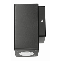 Wall luminaire GALERA Outdoor luminaire, GU10, max. 7W, square, IP54, anthracite, LED max. 9W