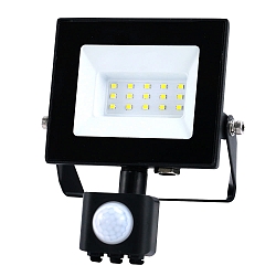 floodlight BOLTON 2.0 with sensor, with open cable, switchable IP44, black 