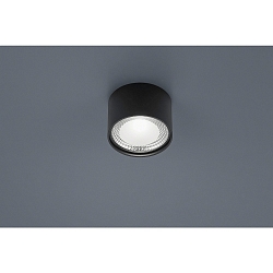 Plafondarmatuur KARI rond IP30, zwart mat dimbaar