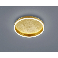 LED Ceiling luminaire SONA LED, round, IP20, gold leaf