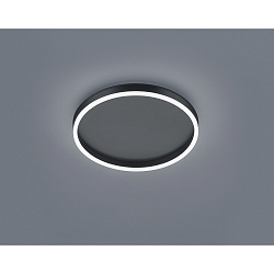 LED Ceiling luminaire SONA LED, round, IP20, black matt