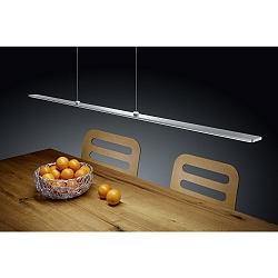 Pendelarmatuur LEXX hoekig IP30, chroom, nikkel mat, gesatineerd, geanodiseerd dimbaar