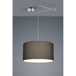 Pendelarmatuur CERTO 2 E27 IP20, antraciet, chroom