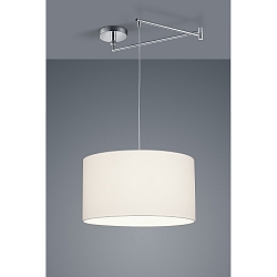Pendelarmatuur CERTO 2 E27 IP20, chroom, wit