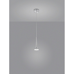 Pendelarmatuur FLUTE IP20, chroom, gesatineerd dimbaar