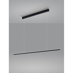 Pendelarmatuur LOOPY direct, met diffuser IP20, gesatineerd, zwart mat dimbaar