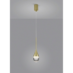 LED Pendant luminaire DEEP LED, IP20, gold matt