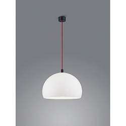 Pendelarmatuur DORO E27 IP20, rood, zwart mat, wit