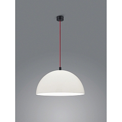 Pendelarmatuur DORO E27 IP20, rood, zwart mat, wit