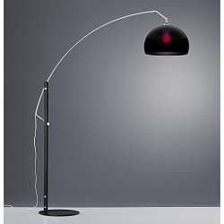 floor lamp DORO E27 IP20, chrome, black, black matt